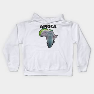 Africa Wildlife Continent Elephant Bull Kids Hoodie